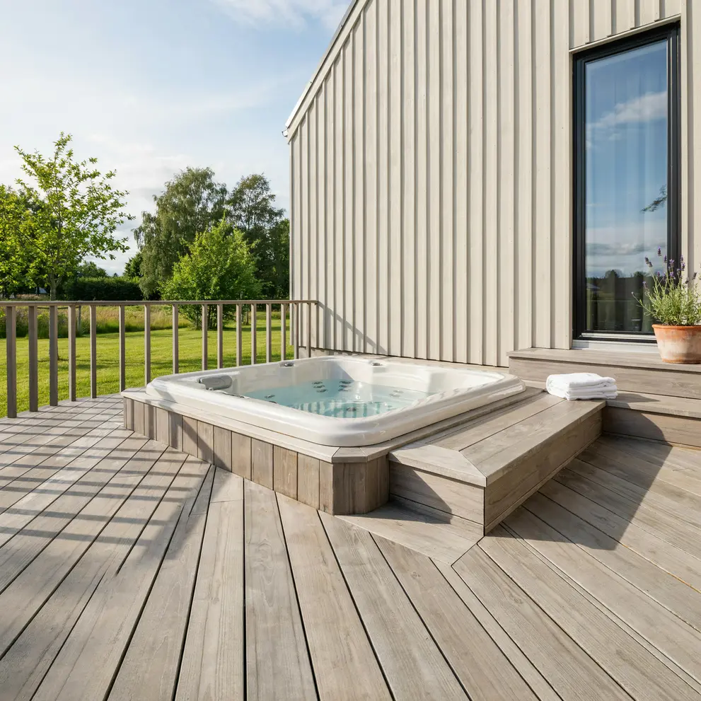 installera spabad montera jacuzzi inbyggd i altan nacka saltsjo boo stockholm